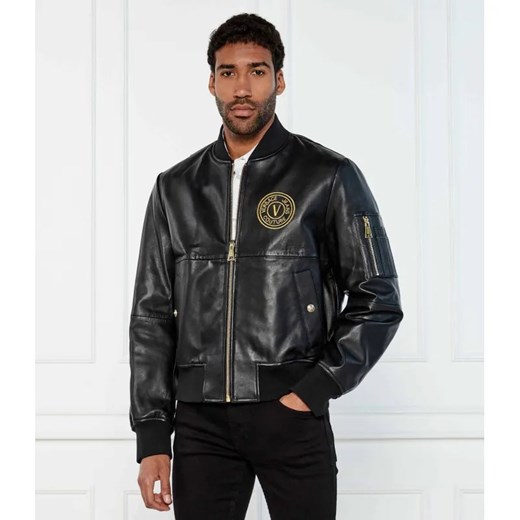 Versace Jeans Couture Skórzana kurtka bomber | Regular Fit ze sklepu Gomez Fashion Store w kategorii Kurtki męskie - zdjęcie 184341863