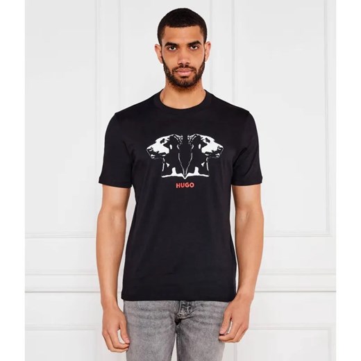 HUGO T-shirt Dobero | Regular Fit ze sklepu Gomez Fashion Store w kategorii T-shirty męskie - zdjęcie 184341930