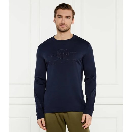 Gant Longsleeve REG TONAL SHIELD | Regular Fit ze sklepu Gomez Fashion Store w kategorii T-shirty męskie - zdjęcie 184341973