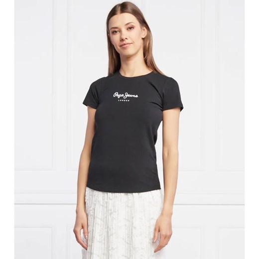 Pepe Jeans London T-shirt | Slim Fit ze sklepu Gomez Fashion Store w kategorii Bluzki damskie - zdjęcie 184342052