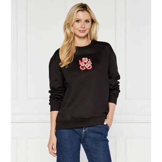 HUGO Bluza Crew | Regular Fit ze sklepu Gomez Fashion Store w kategorii Bluzy damskie - zdjęcie 184342083