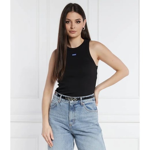 Hugo Blue Top Easy Tank | Slim Fit ze sklepu Gomez Fashion Store w kategorii Bluzki damskie - zdjęcie 184342221