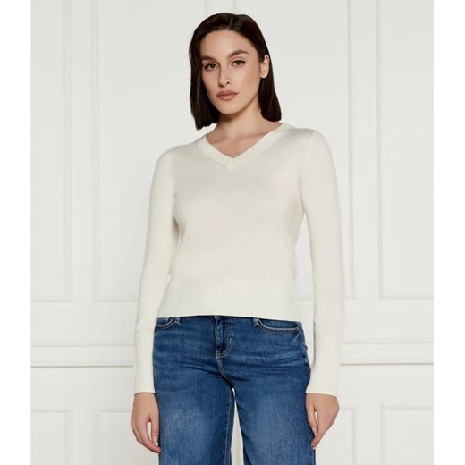 Guess Jeans Sweter | Regular Fit | z dodatkiem wełny ze sklepu Gomez Fashion Store w kategorii Swetry damskie - zdjęcie 184342260