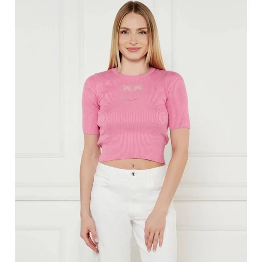 Pinko Jedwabna bluzka | Cropped Fit ze sklepu Gomez Fashion Store w kategorii Bluzki damskie - zdjęcie 184342372