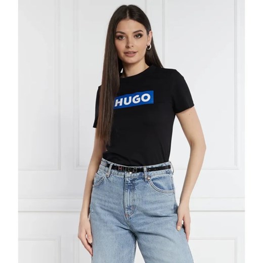 Hugo Blue T-shirt Classic Tee_B | Regular Fit ze sklepu Gomez Fashion Store w kategorii Bluzki damskie - zdjęcie 184342394