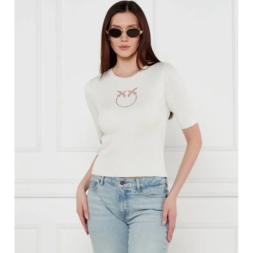 Pinko Jedwabna bluzka Tritone | Cropped Fit ze sklepu Gomez Fashion Store w kategorii Bluzki damskie - zdjęcie 184342454
