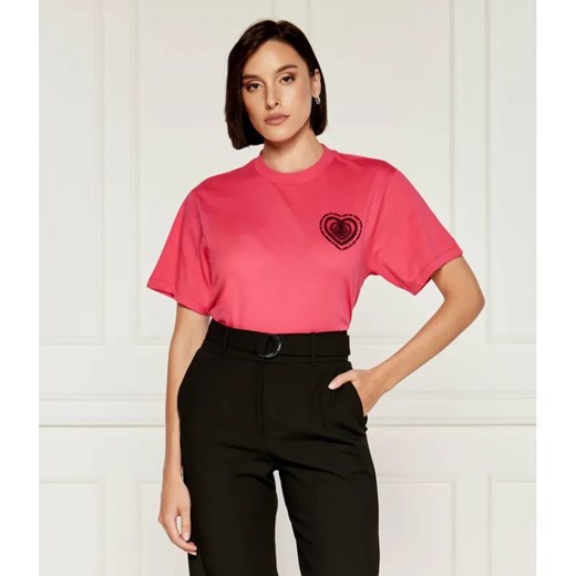 HUGO T-shirt | Slim Fit ze sklepu Gomez Fashion Store w kategorii Bluzki damskie - zdjęcie 184342770