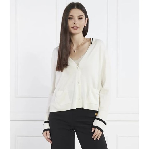 Marc Cain Wełniany kardigan | Regular Fit | z dodatkiem kaszmiru ze sklepu Gomez Fashion Store w kategorii Swetry damskie - zdjęcie 184342864