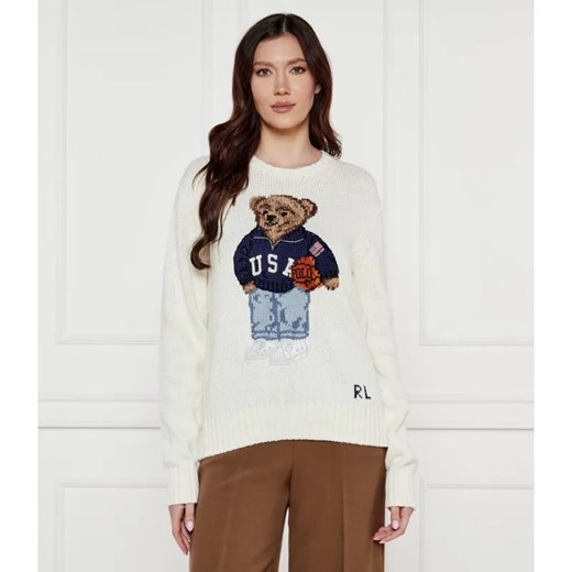 POLO RALPH LAUREN Sweter | Relaxed fit | z dodatkiem lnu ze sklepu Gomez Fashion Store w kategorii Swetry damskie - zdjęcie 184342940