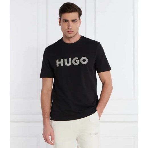 HUGO T-shirt Drochet | Regular Fit ze sklepu Gomez Fashion Store w kategorii T-shirty męskie - zdjęcie 184342963