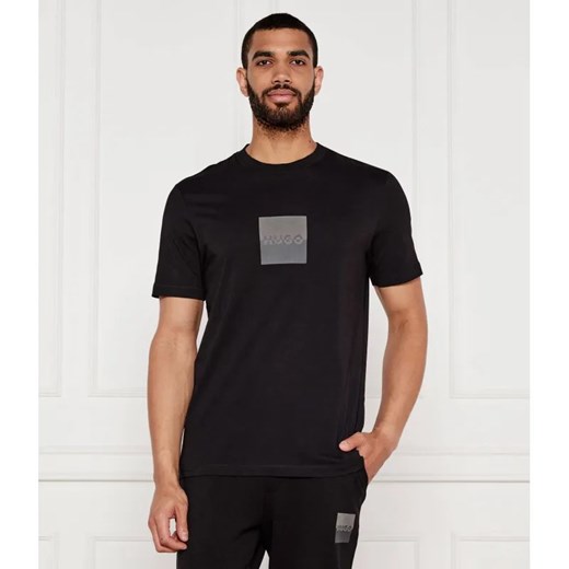 HUGO T-shirt Dusplit | Regular Fit ze sklepu Gomez Fashion Store w kategorii T-shirty męskie - zdjęcie 184343030