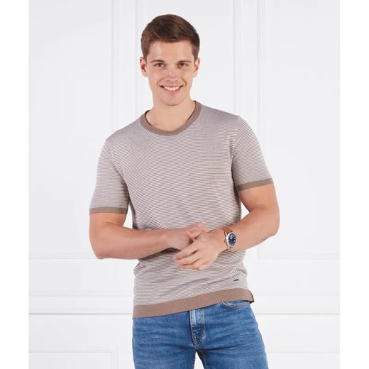 Joop! T-shirt Madrin | Regular Fit | z dodatkiem lnu ze sklepu Gomez Fashion Store w kategorii T-shirty męskie - zdjęcie 184343070