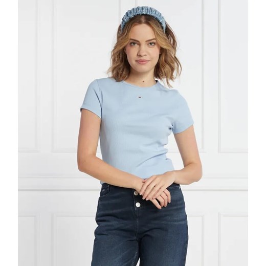 Tommy Jeans T-shirt ESSENTIAL | Slim Fit ze sklepu Gomez Fashion Store w kategorii Bluzki damskie - zdjęcie 184343090
