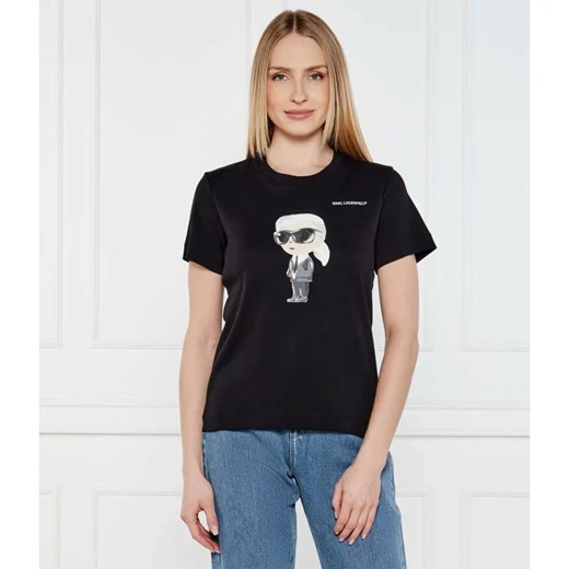 Karl Lagerfeld T-shirt IKON AQUARELLE K | Regular Fit ze sklepu Gomez Fashion Store w kategorii Bluzki damskie - zdjęcie 184343314