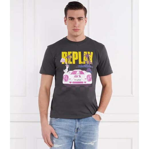 Replay T-shirt OPEN END | Regular Fit ze sklepu Gomez Fashion Store w kategorii T-shirty męskie - zdjęcie 184343321