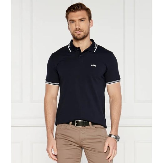 BOSS GREEN Polo Curved | Slim Fit | stretch ze sklepu Gomez Fashion Store w kategorii T-shirty męskie - zdjęcie 184343340