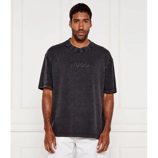 Hugo Blue T-shirt Nebute | Relaxed fit ze sklepu Gomez Fashion Store w kategorii T-shirty męskie - zdjęcie 184343392