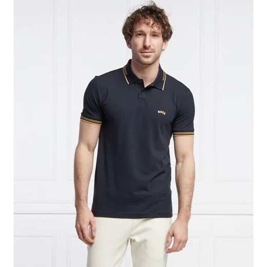 BOSS GREEN Polo Curved | Slim Fit | stretch ze sklepu Gomez Fashion Store w kategorii T-shirty męskie - zdjęcie 184343494