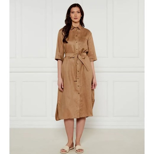 Max Mara Leisure Lniana sukienka z paskiem NOCINO ze sklepu Gomez Fashion Store w kategorii Sukienki - zdjęcie 184343614