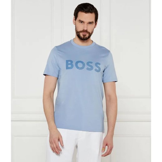 BOSS GREEN T-shirt Tape Logo | Regular Fit ze sklepu Gomez Fashion Store w kategorii T-shirty męskie - zdjęcie 184343640