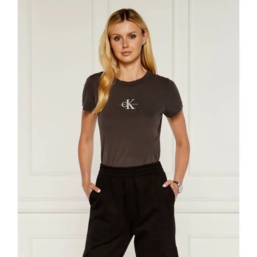 Calvin Klein Jeans T-shirt | Slim Fit ze sklepu Gomez Fashion Store w kategorii Bluzki damskie - zdjęcie 184343733
