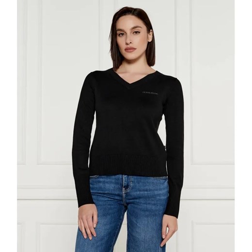 Guess Jeans Sweter | Regular Fit | z dodatkiem wełny ze sklepu Gomez Fashion Store w kategorii Swetry damskie - zdjęcie 184343990