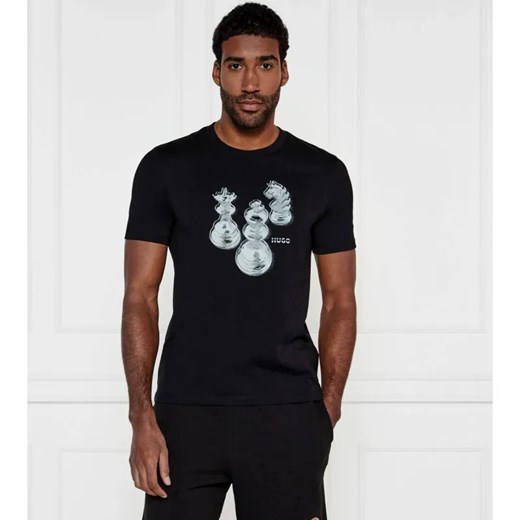 HUGO T-shirt Dischach | Regular Fit ze sklepu Gomez Fashion Store w kategorii T-shirty męskie - zdjęcie 184344142