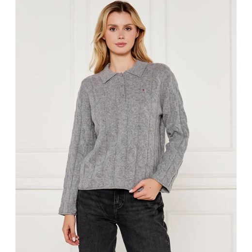 Tommy Hilfiger Wełniany sweter | Loose fit ze sklepu Gomez Fashion Store w kategorii Swetry damskie - zdjęcie 184344273