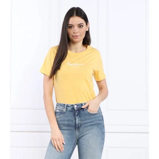 Pepe Jeans London T-shirt | Regular Fit ze sklepu Gomez Fashion Store w kategorii Bluzki damskie - zdjęcie 184344444