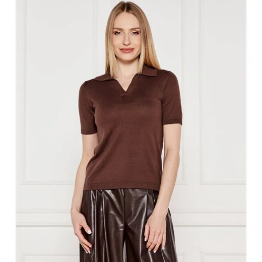 Weekend MaxMara Jedwabne polo RONCOLO | Regular Fit ze sklepu Gomez Fashion Store w kategorii Bluzki damskie - zdjęcie 184344494