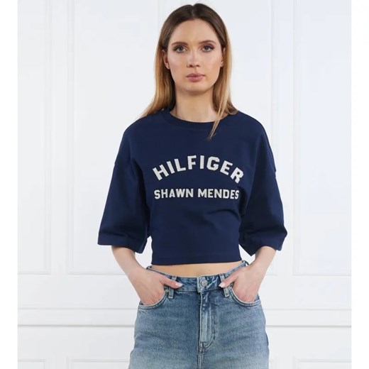 Tommy Hilfiger T-shirt | Cropped Fit Tommy Hilfiger L okazja Gomez Fashion Store
