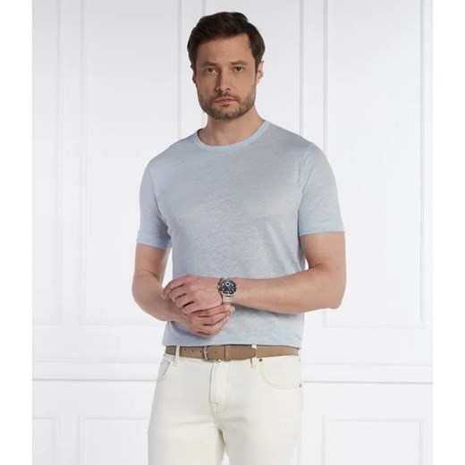 BOSS BLACK Lniany t-shirt Tiburt 456 | Regular Fit ze sklepu Gomez Fashion Store w kategorii T-shirty męskie - zdjęcie 184345063