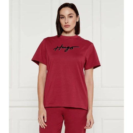 HUGO T-shirt VINTAGE | Loose fit ze sklepu Gomez Fashion Store w kategorii Bluzki damskie - zdjęcie 184345181