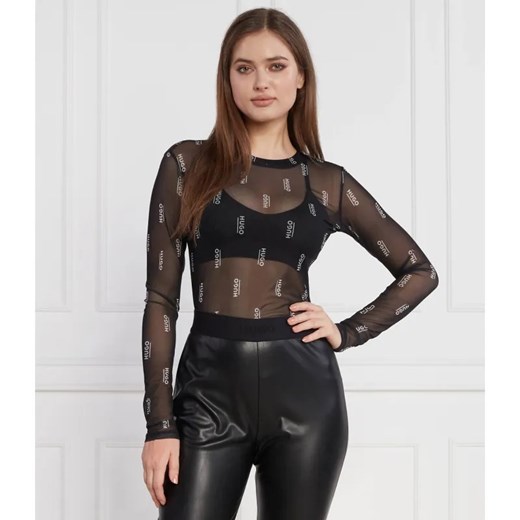 HUGO Bluzka Diralina | Slim Fit ze sklepu Gomez Fashion Store w kategorii Bluzki damskie - zdjęcie 184345334