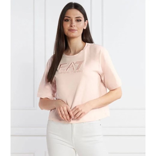 EA7 T-shirt | Regular Fit ze sklepu Gomez Fashion Store w kategorii Bluzki damskie - zdjęcie 184345362