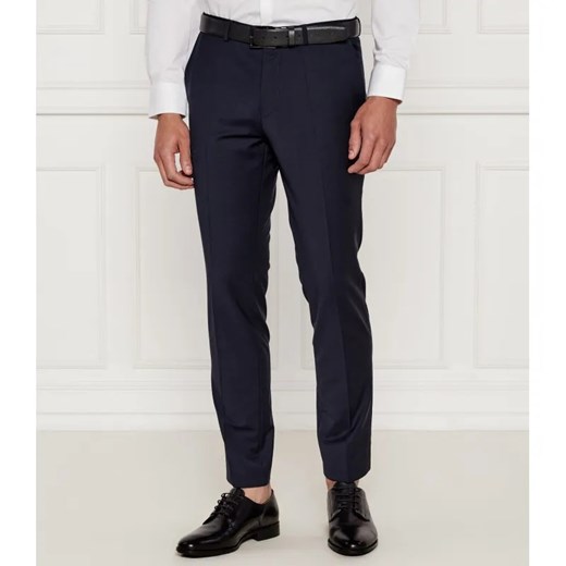 HUGO Wełniane spodnie HestenM204X | Extra slim fit ze sklepu Gomez Fashion Store w kategorii Spodnie męskie - zdjęcie 184345491