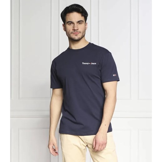 Tommy Jeans T-shirt LINEAR CHEST | Regular Fit ze sklepu Gomez Fashion Store w kategorii T-shirty męskie - zdjęcie 184345541