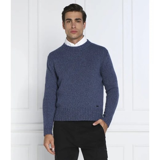 HUGO Wełniany sweter Siogul | Oversize fit ze sklepu Gomez Fashion Store w kategorii Swetry męskie - zdjęcie 184345543
