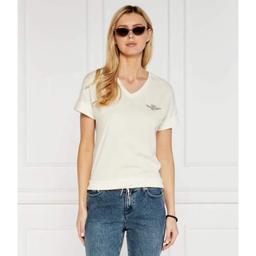 Aeronautica Militare T-shirt | Regular Fit ze sklepu Gomez Fashion Store w kategorii Bluzki damskie - zdjęcie 184345700