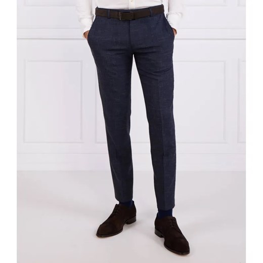 Joop! Wełniane spodnie 17 JT-34Blayr-STR12 | Slim Fit | z dodatkiem lnu ze sklepu Gomez Fashion Store w kategorii Spodnie męskie - zdjęcie 184345750
