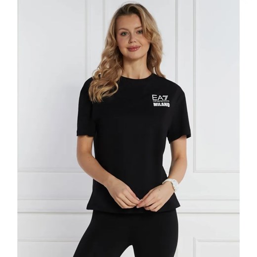 EA7 T-shirt | Regular Fit ze sklepu Gomez Fashion Store w kategorii Bluzki damskie - zdjęcie 184345871
