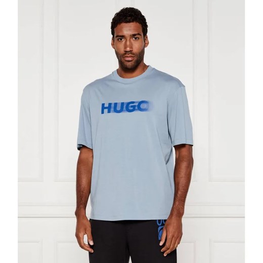 Hugo Blue T-shirt Nalax | Regular Fit ze sklepu Gomez Fashion Store w kategorii T-shirty męskie - zdjęcie 184345894