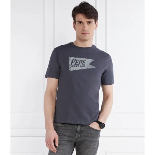 Pepe Jeans London T-shirt SINGLE CARDIFF | Regular Fit ze sklepu Gomez Fashion Store w kategorii T-shirty męskie - zdjęcie 184346272
