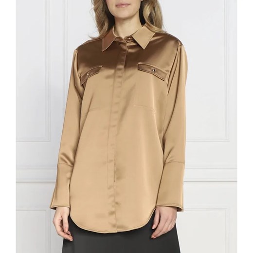 BOSS BLACK Satynowa koszula Besatina | Comfort fit ze sklepu Gomez Fashion Store w kategorii Koszule damskie - zdjęcie 184346274