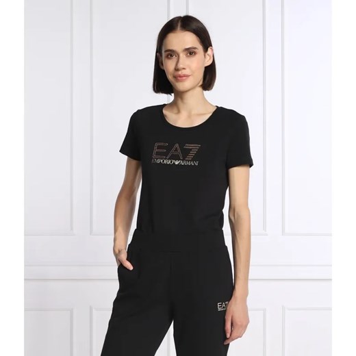 EA7 T-shirt | Regular Fit ze sklepu Gomez Fashion Store w kategorii Bluzki damskie - zdjęcie 184346610