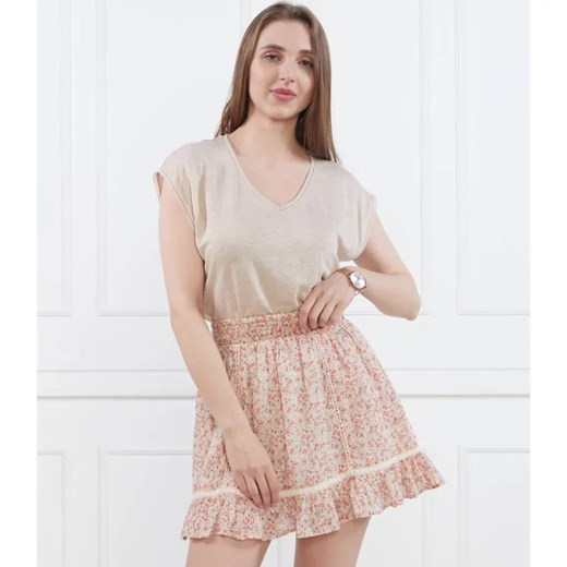 Pepe Jeans London Lniany t-shirt | Loose fit ze sklepu Gomez Fashion Store w kategorii Bluzki damskie - zdjęcie 184347263