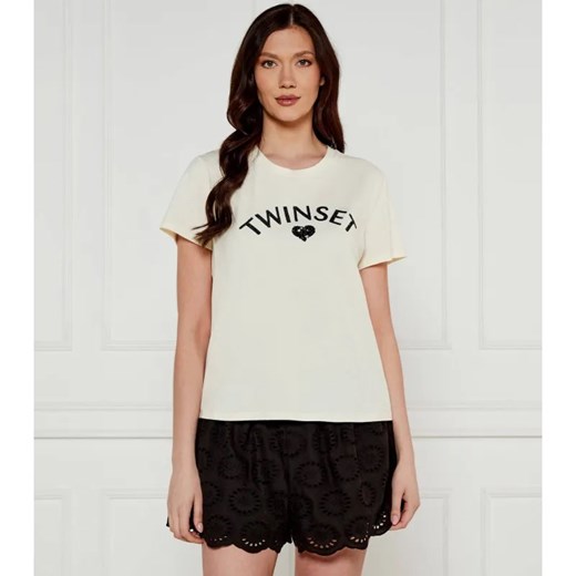 Twinset U&B T-shirt | Regular Fit ze sklepu Gomez Fashion Store w kategorii Bluzki damskie - zdjęcie 184347650
