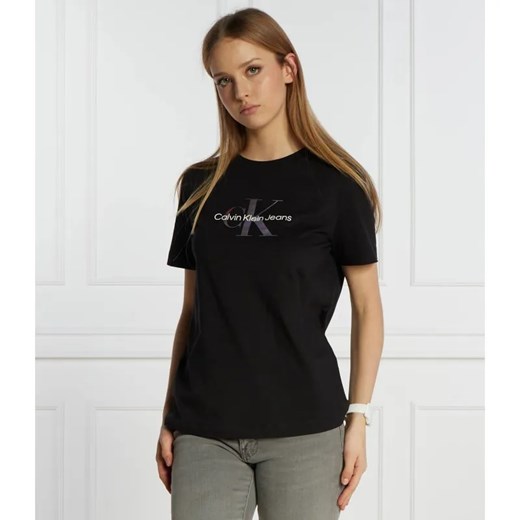 Calvin Klein Jeans T-shirt | Regular Fit ze sklepu Gomez Fashion Store w kategorii Bluzki damskie - zdjęcie 184347752