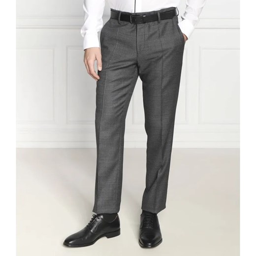 BOSS BLACK Wełniane spodnie H-Genius-MM-224 | Slim Fit ze sklepu Gomez Fashion Store w kategorii Spodnie męskie - zdjęcie 184347914