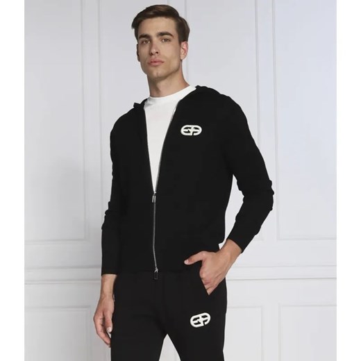 Emporio Armani Wełniana bluza | Slim Fit ze sklepu Gomez Fashion Store w kategorii Bluzy męskie - zdjęcie 184348121